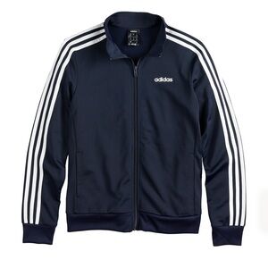 Adidas Essentials 3-stripes Tricot Track Jacket Black and White‎ Women’s Sz XL